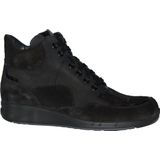 Durea - 9735 - Dames Sneakers - Zwart - Suède - Wijdte E