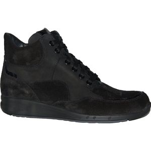 Durea - 9735 - Dames Sneakers - Zwart - Suède - Wijdte E