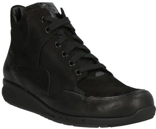 Durea - Durea 9735 - Enkellaarsjes - Zwart - Leer