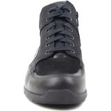 Durea - 9735 K - Hoge Sneakers - Zwart - Leer/Nubuck - Wijdte K