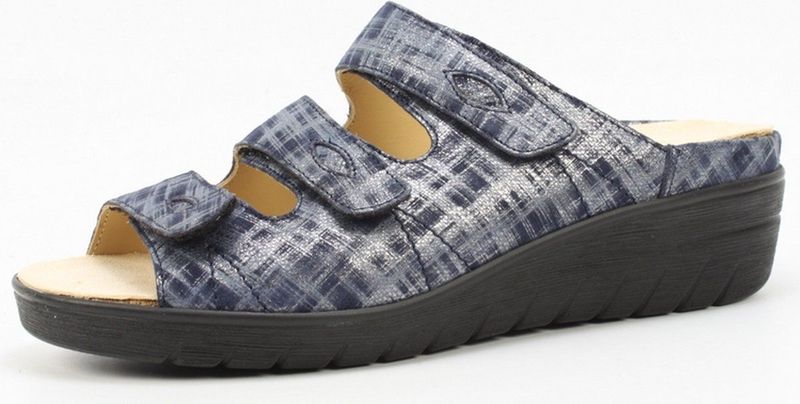 Durea - Evy - Slipper - Zwart - Leer - Verstelbare Banden