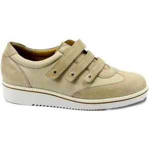 Durea - Klittenbandschoenen - Beige - Leer