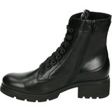 Durea - 9785 - Enkellaarzen - Zwart - Leer