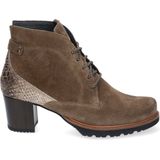 Durea - Durea Veterpump - Zwart - Leer - Hiel met Print