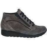 Durea - 9763 - Veterschoenen - Zwart - Leer - Wijdte K