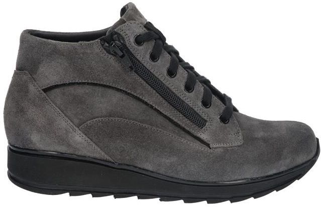 Durea - 9763 - Veterschoenen - Zwart - Leer - Wijdte K