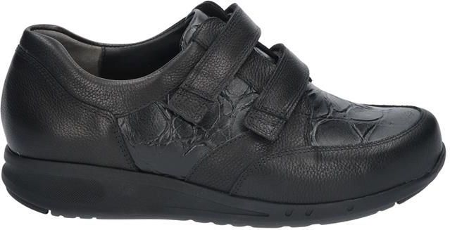 Durea 6288 Klittenbandschoenen - Zwart - Leer - Wijdte K
