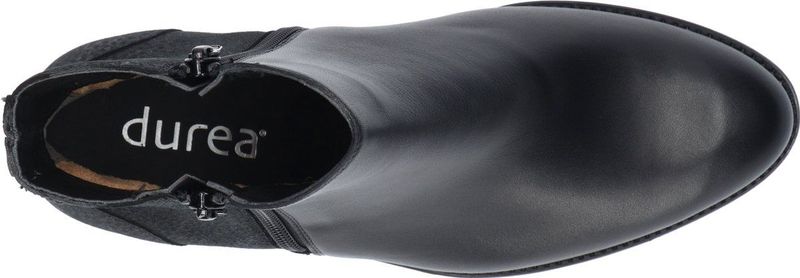 Durea 9739 - Laarzen - Zwart - Leer - Wijdte K