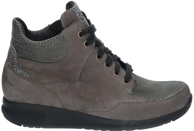 Durea - 9735 - Veterboots - Zwart - Leer