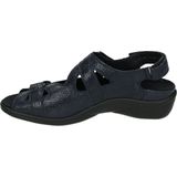 Durea - 7258 - Sandalen - Zwart - Leer - Wijdte H