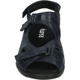 Durea - 7258 - Sandalen - Zwart - Leer - Wijdte H
