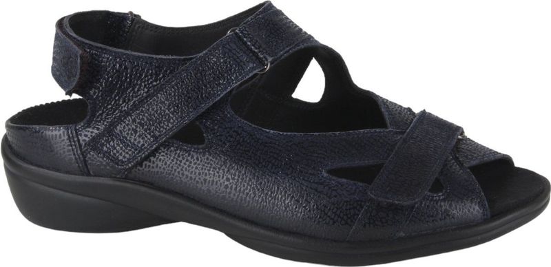 Durea - 7258 - Sandalen - Zwart - Leer - Wijdte H