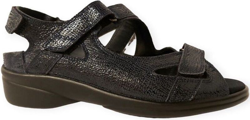 Durea - Sandalen - Zwart - Leer - Verstelbare Banden