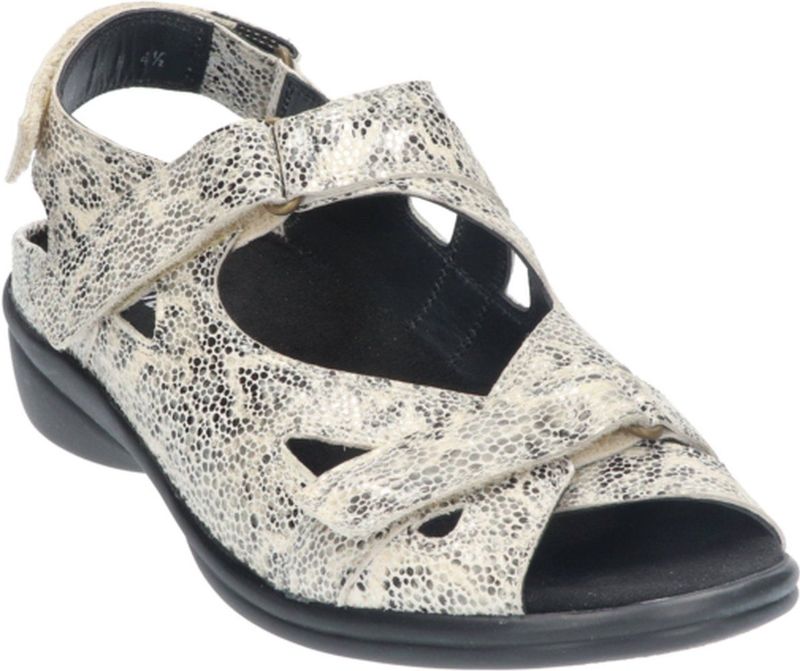 Durea - 7258 - Sandalen - Zwart - Leer