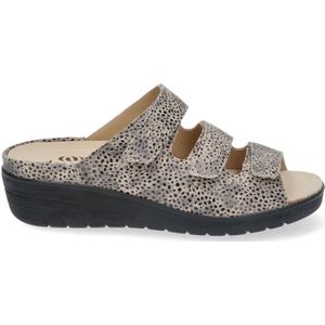 Durea - Evy - Slipper - Zwart - Leer - Klittenbandsluitingen