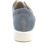Durea - Denim Veterschoen - Blauw - Leer - Uitneembaar Voetbed