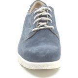 Durea - Denim Veterschoen - Blauw - Leer - Uitneembaar Voetbed