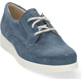Durea - Denim Veterschoen - Blauw - Leer - Uitneembaar Voetbed