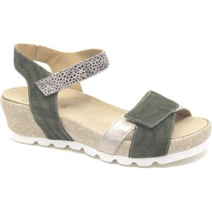 Durea 7403 025 1012 Groen combi kleurige dames sandalen