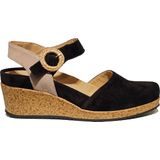 Durea 5919 Sandalen - Zwart - Leer - Wijdte H