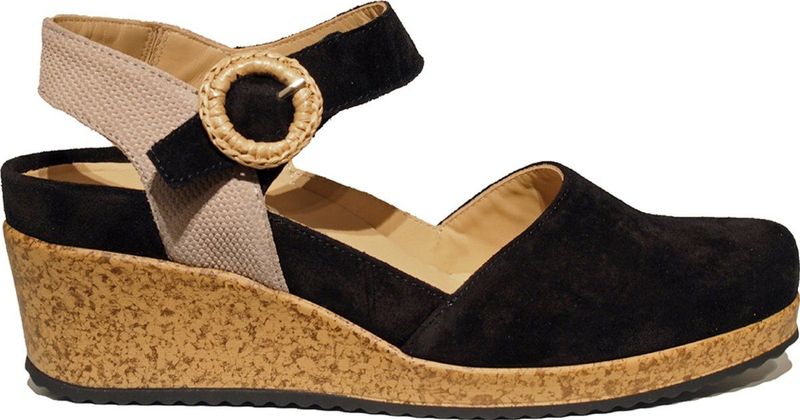 Durea 5919 Sandalen - Zwart - Leer - Wijdte H