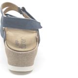 Durea 7421 024 1027 Jeansblauwe dames sandalen