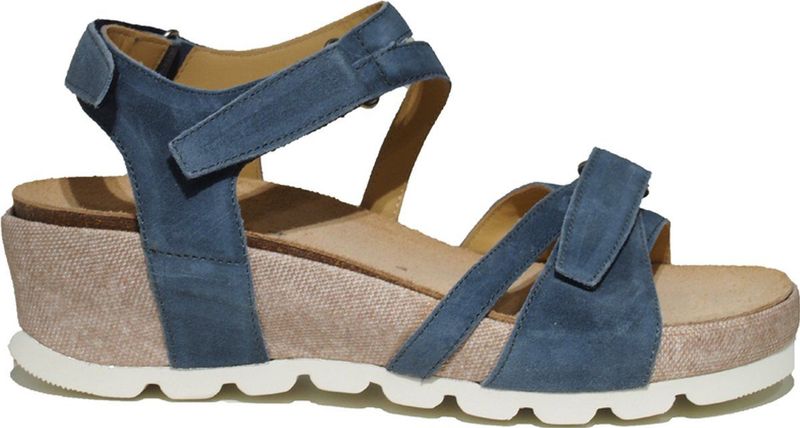 Durea - Sleehak Sandalen - Lichtkleur - Leer