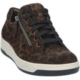 Durea - 6291 - Sneaker - Olijf - Leer - Veter-Rits Combinatie