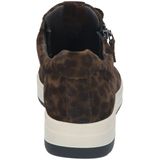 Durea - 6291 - Sneaker - Olijf - Leer - Veter-Rits Combinatie