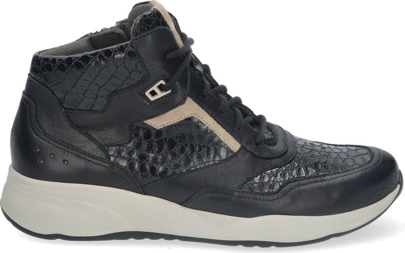 Durea - 9778 - Sneaker - Zwart/Seppia - Leer/Nubuck/Suède