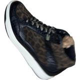Durea - Durea Sneakers - Zwart Olijfgroen Taupe - Dierenprint - Hoog