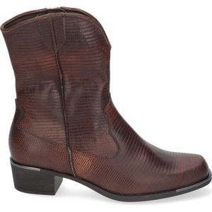 Durea - 9753-995-1268 - Enkellaars - Cognac - Leer - Blokhak