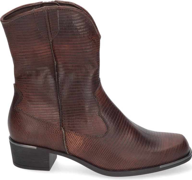 Durea - 9753-995-1268 - Enkellaars - Cognac - Leer - Blokhak