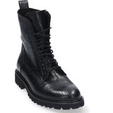 Durea - 9801 - Enkellaarzen - Zwart - Leer