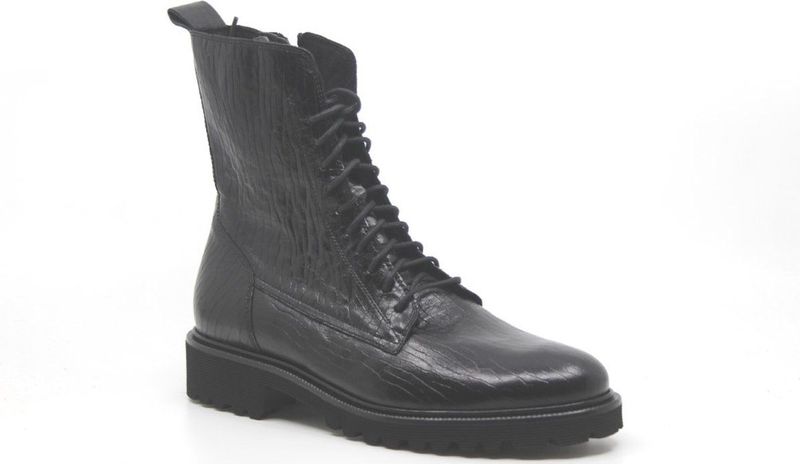 Durea - 9801 - Enkellaarzen - Zwart - Leer