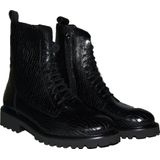 Durea - Veterboot 9801 188 1275 - Zwart - Wijdte K