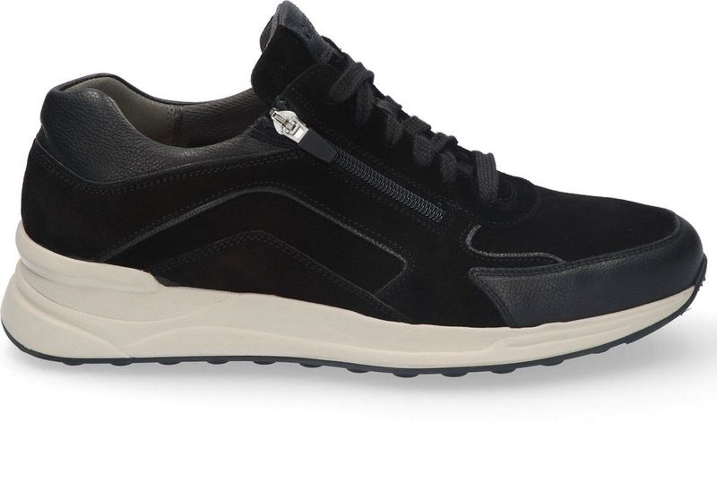 Gijs - 2130 Sneaker - Zwart - Leer en Suède