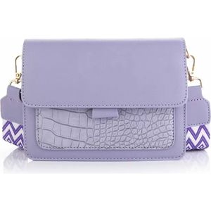 Bijoutheek dames Tas crossbody Croco Lila