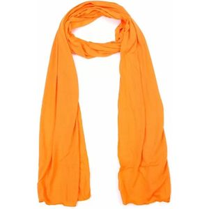 Bijoutheek Sjaal (Fashion) Effen Dun 35 CM x 200 CM Oranje