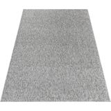Tapijtenloods Effen Vloerkleed Laagpolig Lichtgrijs