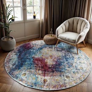 Tapijtenloods - Picasso - Vloerkleed - Multi / Blauw - Laagpolig - 160 CM ROND