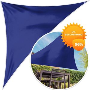 MuchoWow® - Schaduwdoek - Blauw - Effen kleur - Donkerblauw - 96% UV-bestendig - Hoogwaardig polyester - Zonnedoek - Weerbestendig - Tuin - Tarp - 300x300 cm