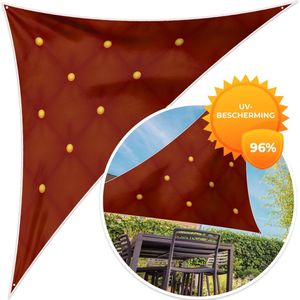 MuchoWow® - Schaduwdoek - Patronen - Kerst - Goud - Stippen - 96% UV-bestendig - Hoogwaardig polyester - Zonnedoek - Weerbestendig - Tuin - Tarp - 300x300 cm