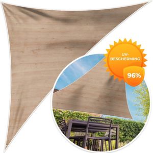 MuchoWow® - Schaduwdoek - Hout - Patronen - Planken - 96% UV-bestendig - Hoogwaardig polyester - Zonnedoek - Weerbestendig - Tuin - Tarp - 300x300 cm