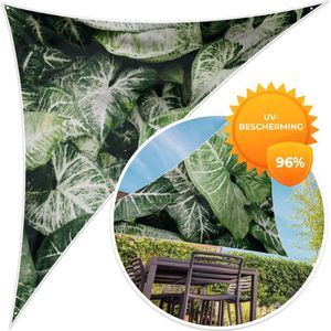 MuchoWow® - Schaduwdoek - Bladeren - Planten - Groen - 96% UV-bestendig - Hoogwaardig polyester - Zonnedoek - Weerbestendig - Tuin - Tarp - 300x300 cm