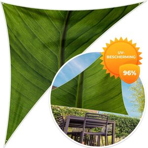 MuchoWow® - Schaduwdoek - Bladeren - Plant - Groen - 96% UV-bestendig - Hoogwaardig polyester - Zonnedoek - Weerbestendig - Tuin - Tarp - 300x300 cm