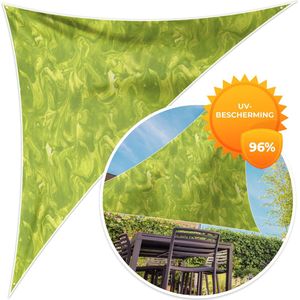 MuchoWow® - Schaduwdoek - Groen - Marmer - Verf - Design - 96% UV-bestendig - Hoogwaardig polyester - Zonnedoek - Weerbestendig - Tuin - Tarp - 300x300 cm