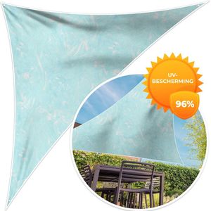 MuchoWow® - Schaduwdoek - Marmer - Neon - Blauw - Patronen - 96% UV-bestendig - Hoogwaardig polyester - Zonnedoek - Weerbestendig - Tuin - Tarp - 300x300 cm