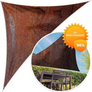 MuchoWow® - Schaduwdoek - Roest - Lijn - Oranje - 96% UV-bestendig - Hoogwaardig polyester - Zonnedoek - Weerbestendig - Tuin - Tarp - 300x300 cm