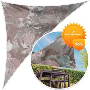 MuchoWow® - Schaduwdoek - Rood - Graniet - Keien - 96% UV-bestendig - Hoogwaardig polyester - Zonnedoek - Weerbestendig - Tuin - Tarp - 300x300 cm